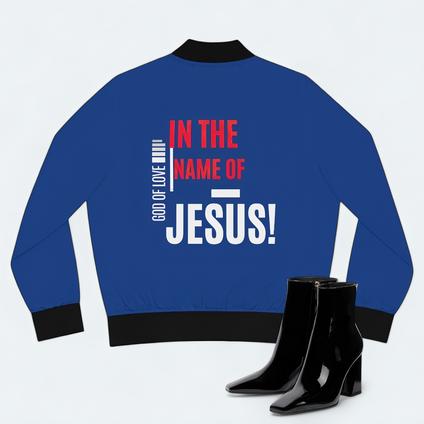 In The Name of JESUS Christian Women's Bomber Jacket