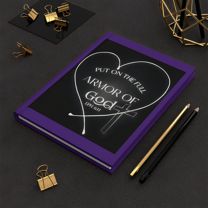 Armor of God Hardcover Journal — "Put On The Full Armor of God" Christian Prayer Notebook