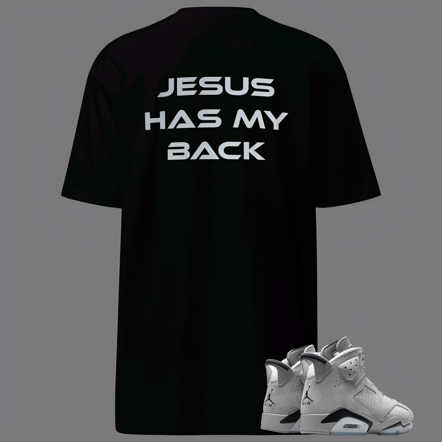 Jesus has my back premium heavyweight tee