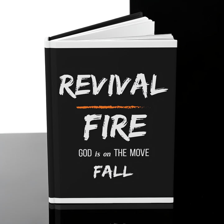 Revival Fire Hardcover Journal — "God is on the Move" Inspirational Faith Notebook