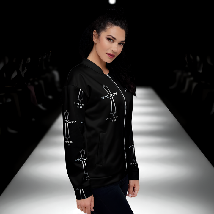 Victory in Jesus women's Bomber Jacket
