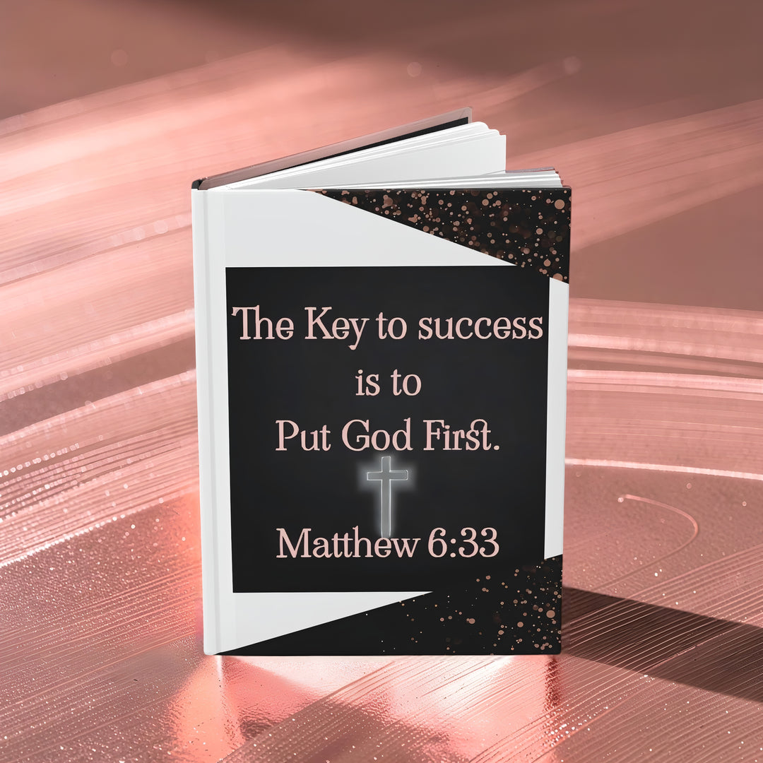 "Put God First" Matthew 6:33 Inspirational Christian Notebook