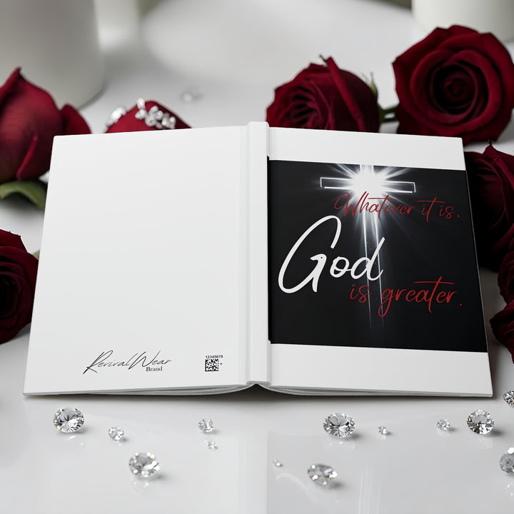 God Is Greater Hardcover Journal — Inspirational Christian Prayer & Faith Notebook