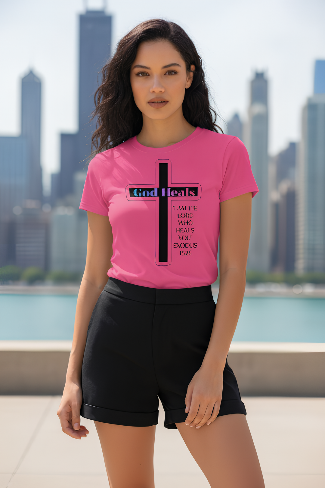 God Heals Women’s Fashion Christian t-shirt
