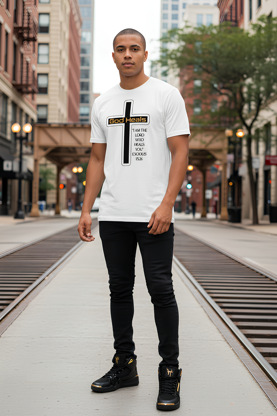 God HEALS Men's staple eco t-shirt