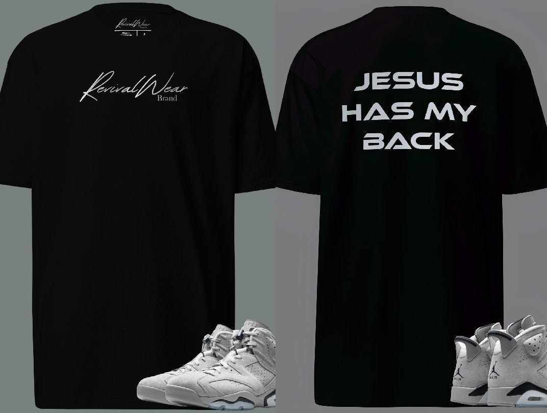 Jesus has my back premium heavyweight tee