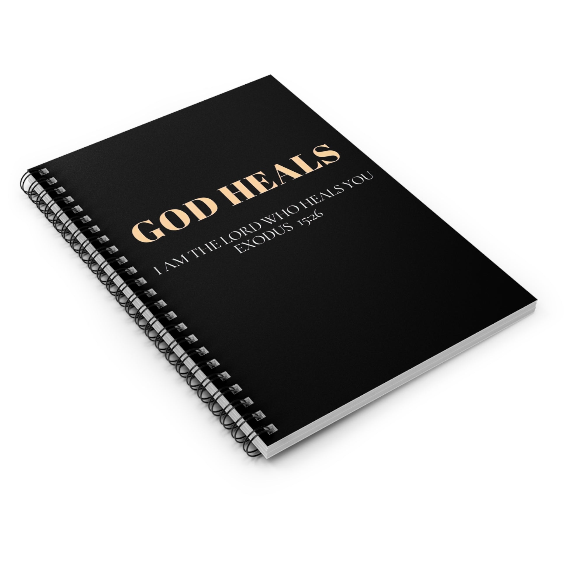 God Heals Christian Notebook Ruled Line