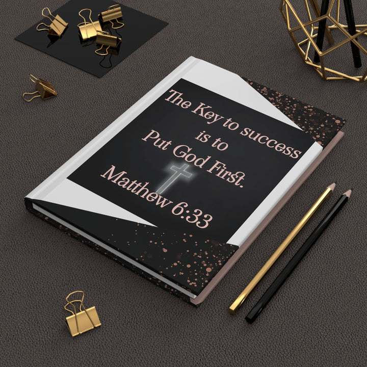 "Put God First" Matthew 6:33 Inspirational Christian Notebook