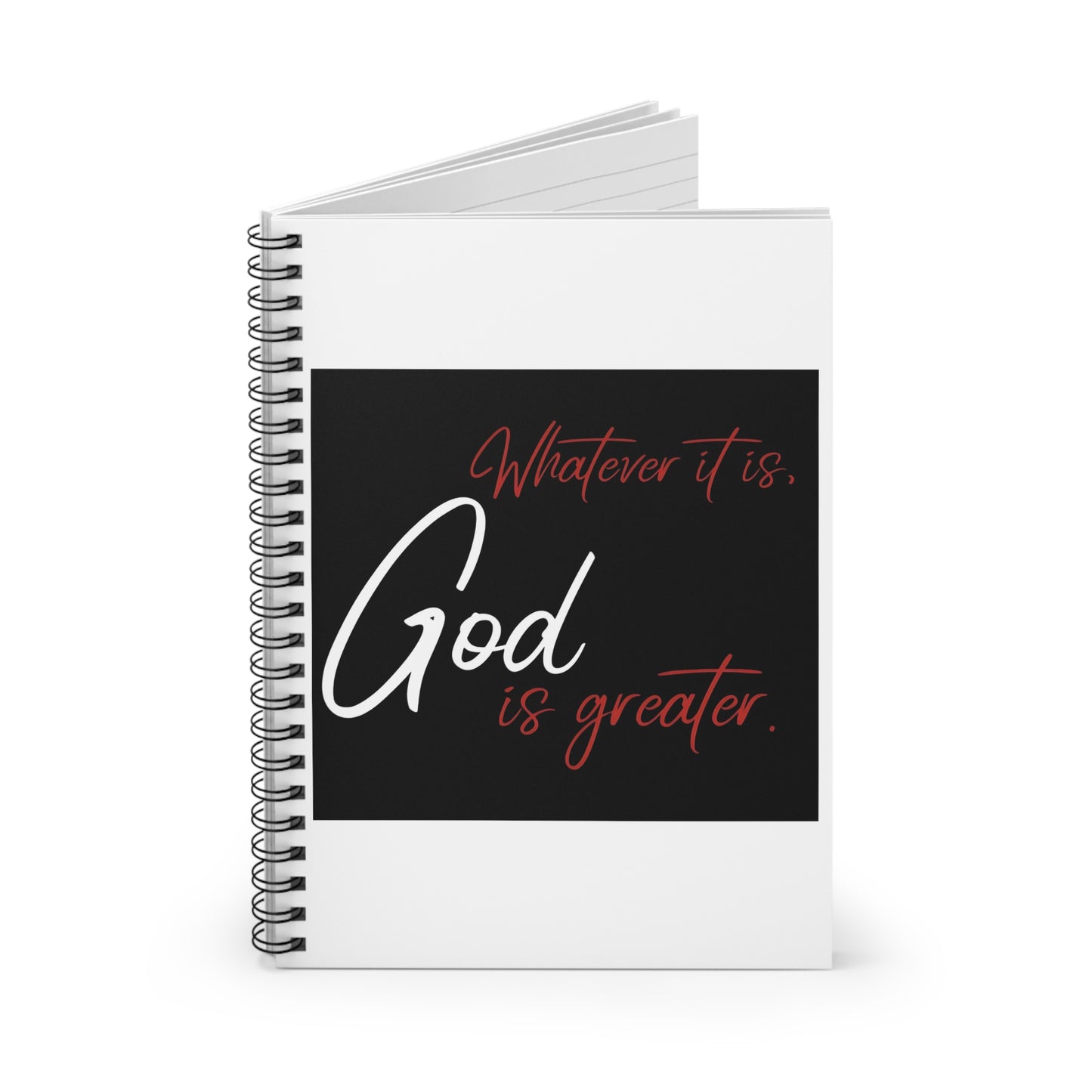 God Is Greater Christian Spiral Notebook - Ruled Line