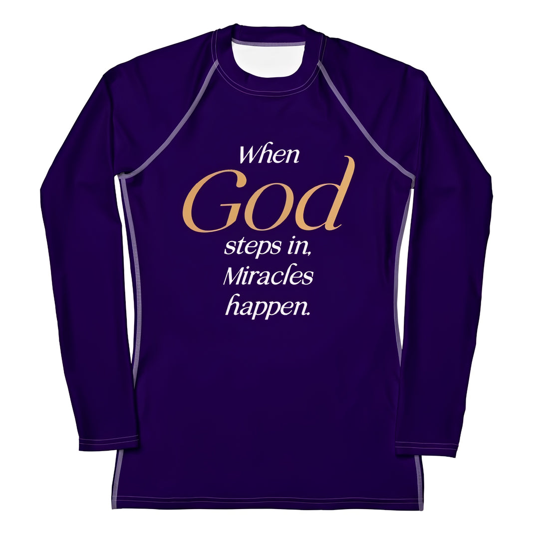 When God Steps in Women's Long sleeve | Christian Shirt