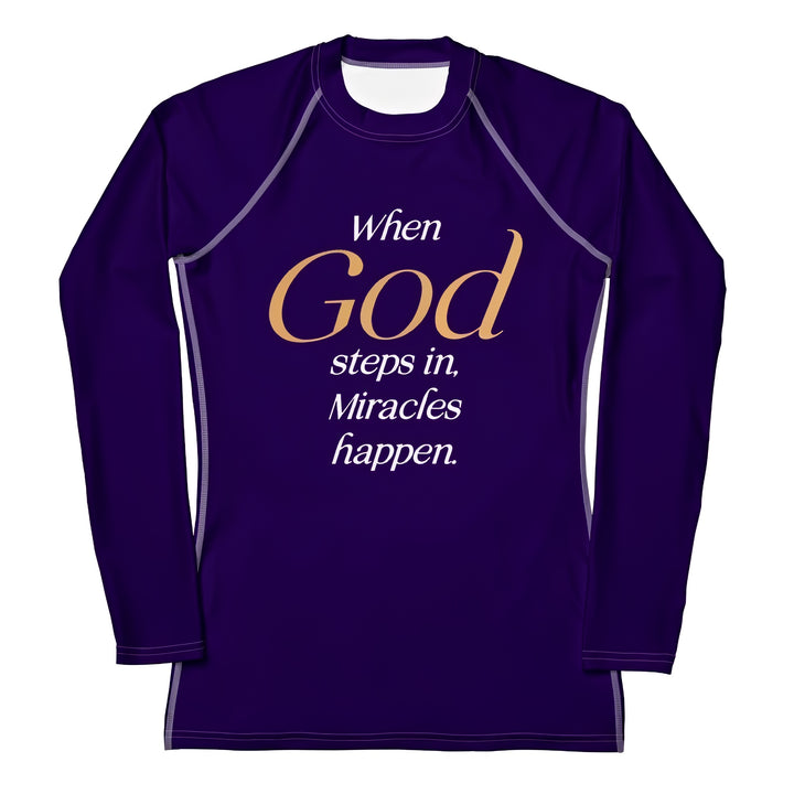 When God Steps in Women's Long sleeve | Christian Shirt