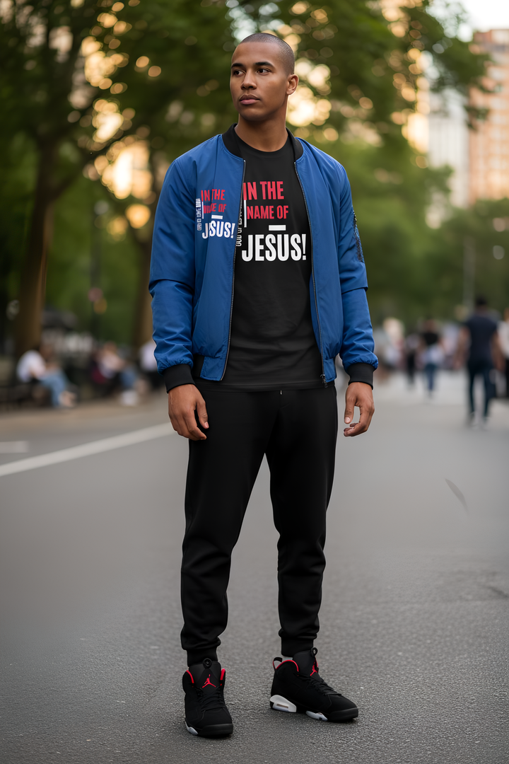 In The Name of JESUS Short Sleeve Men's V-Neck T-Shirt