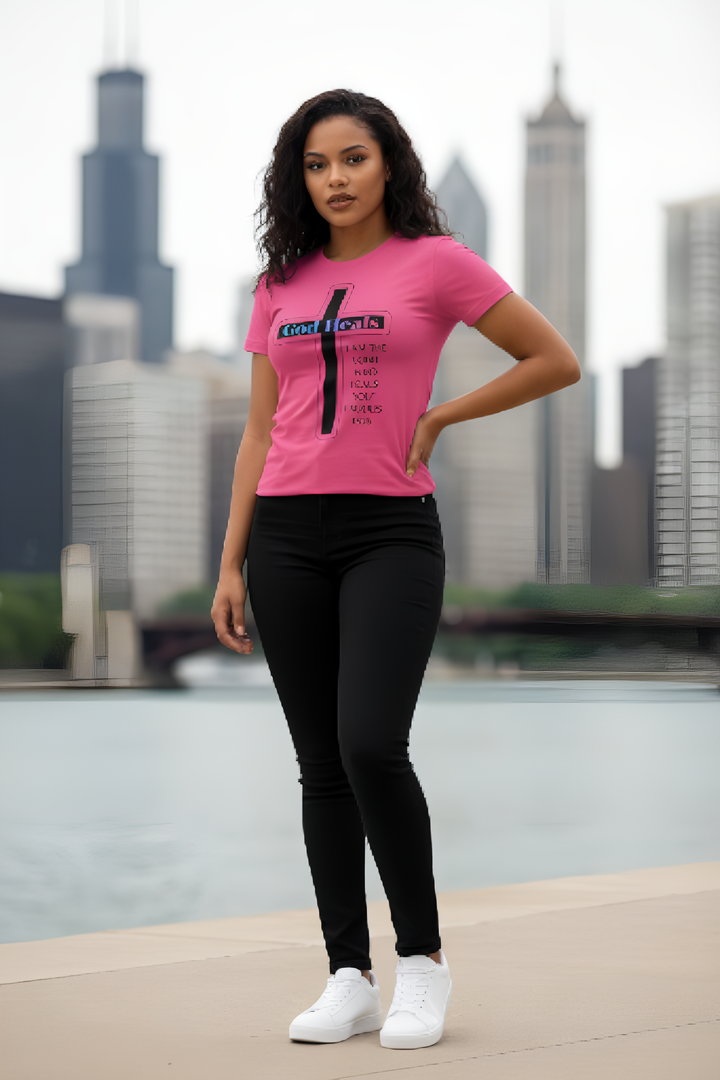 God Heals Women’s Fashion Christian t-shirt