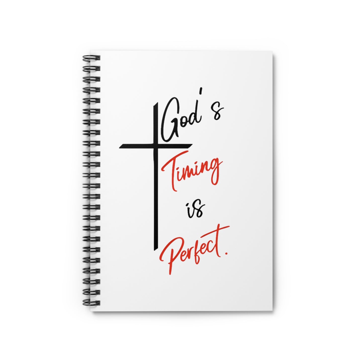 God's Timing is Perfect Christian Notebook - Ruled Line