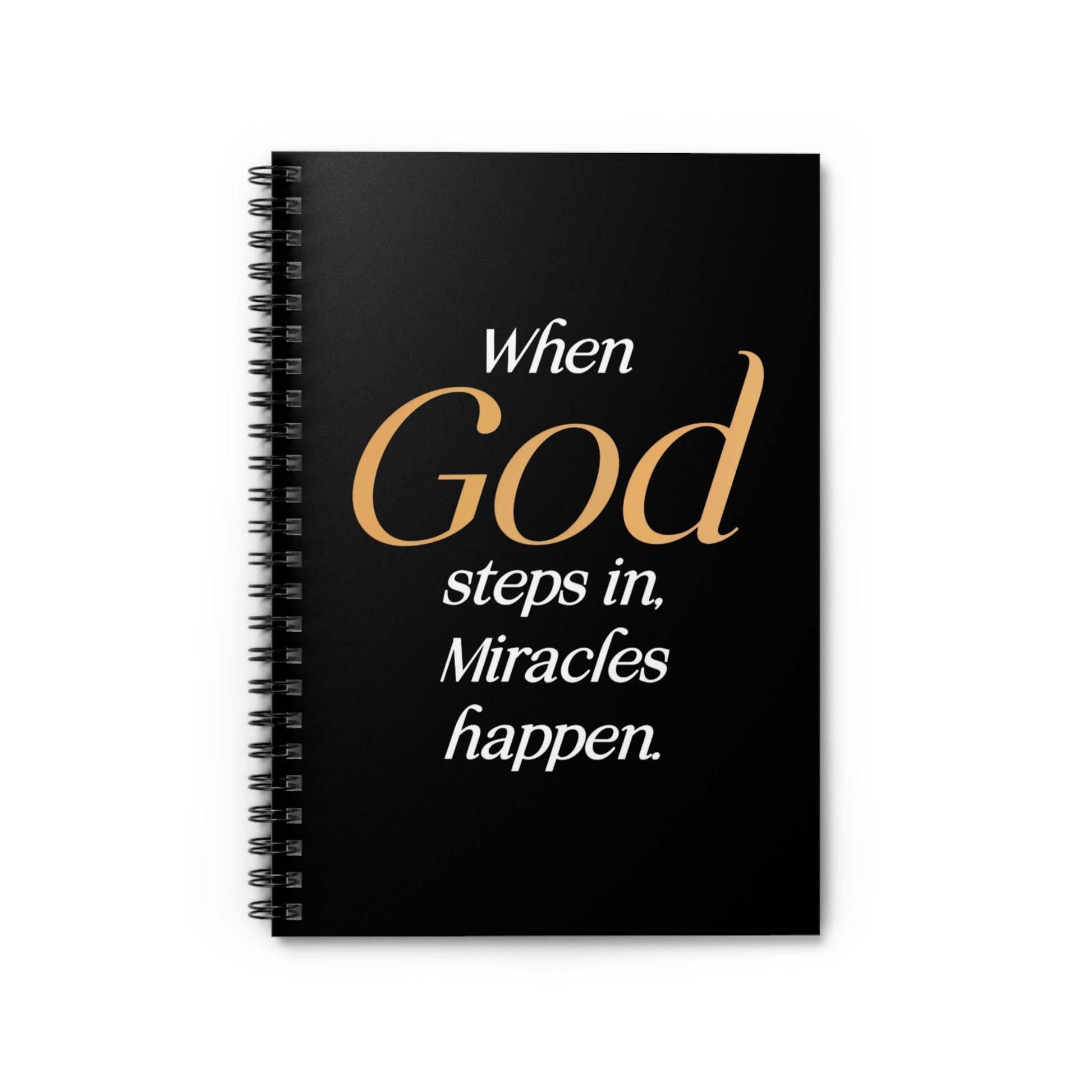 When God steps in Christian Notebook 