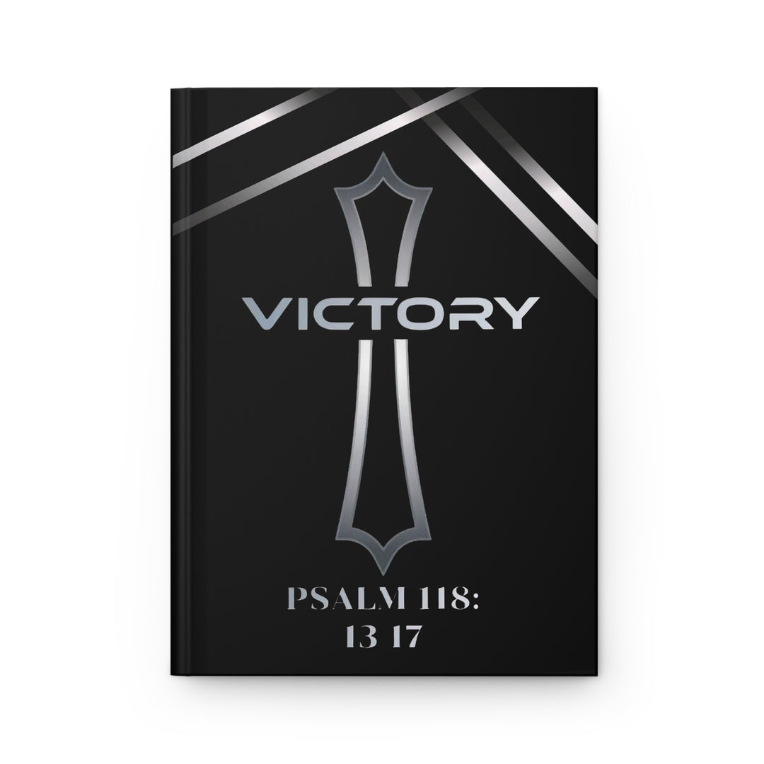 Victory Hardcover Journal — Psalm 118:13-17 Christian Prayer Notebook