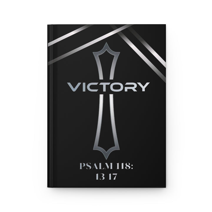 Victory Hardcover Journal — Psalm 118:13-17 Christian Prayer Notebook