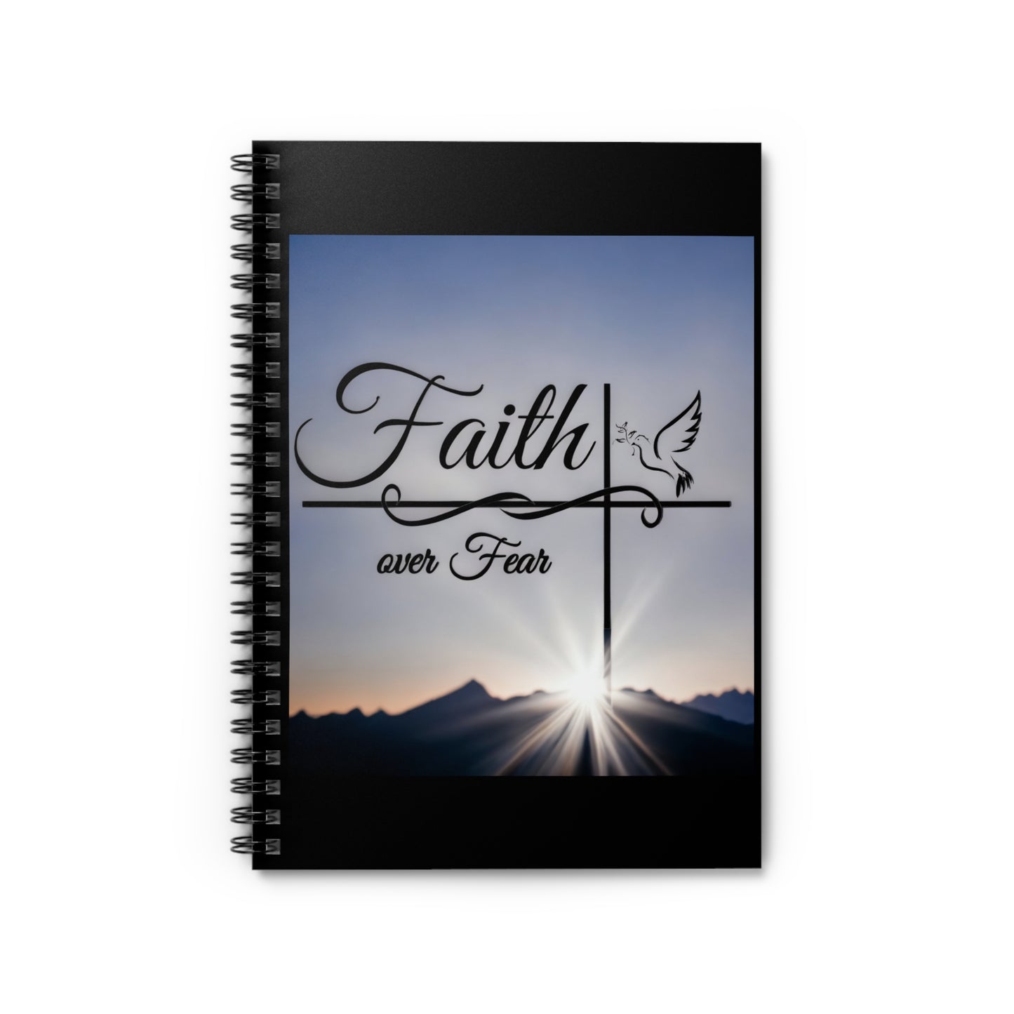 Faith over Fear Spiral Notebook - Ruled Line