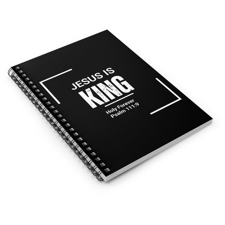 Jesus Is King Spiral Notebook — Christian Journal with Psalm 111:9 Verse