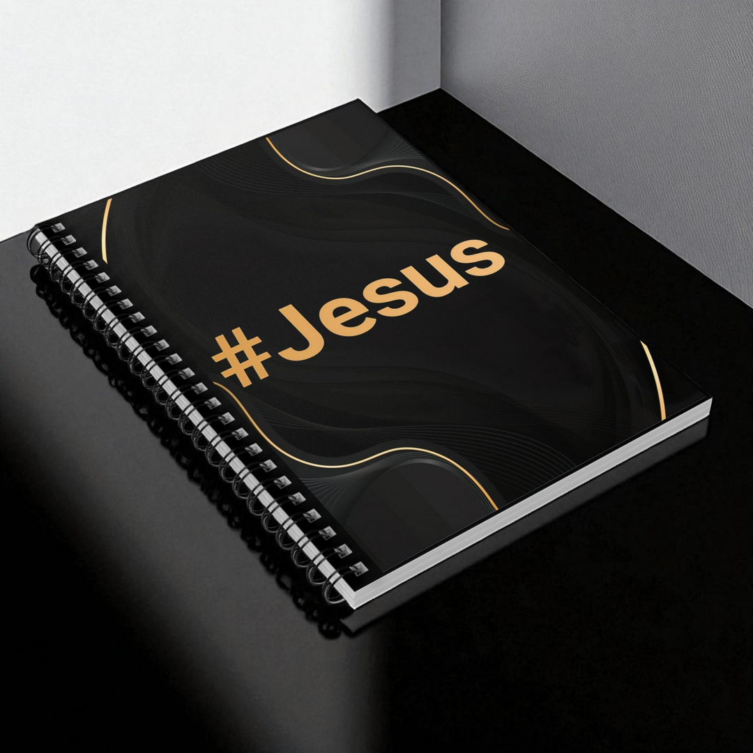 #Jesus Spiral Notebook - Ruled Line, Inspirational Journal, Faith-based Notepad, Christian Gift, Prayer Journal, Study Planner