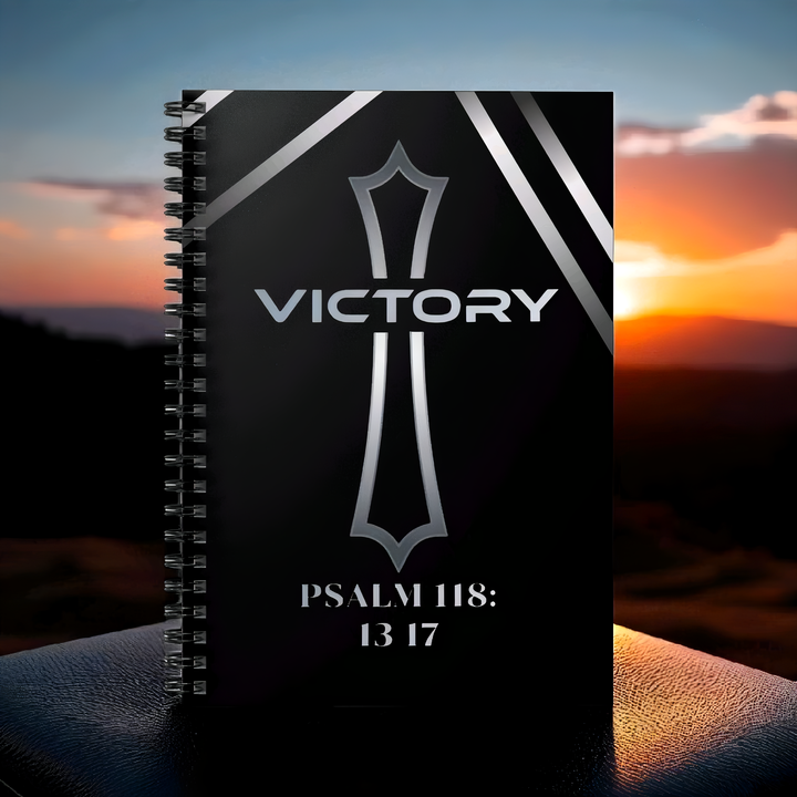 Victory Spiral Notebook - Inspirational Journal, Christian Gifts, Bible Verse Notepad, Jesus Stationery, Encouragement Gift