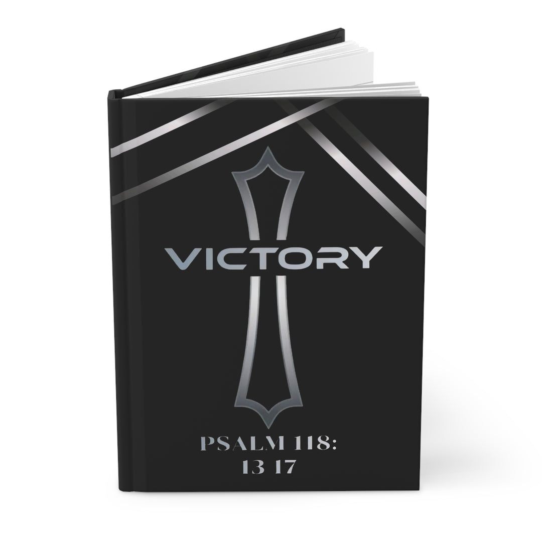 Victory Hardcover Journal — Psalm 118:13-17 Christian Prayer Notebook