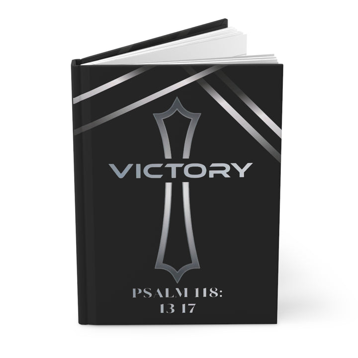 Victory Hardcover Journal — Psalm 118:13-17 Christian Prayer Notebook