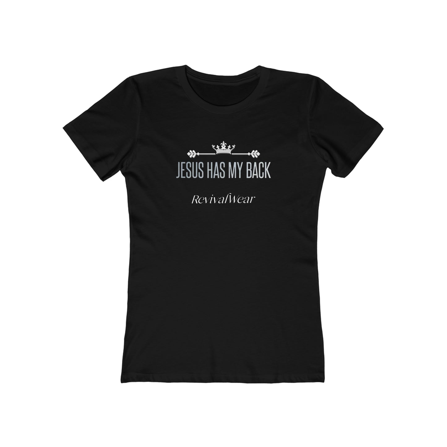 Jesus Has my Back Women's The Boyfriend Tee