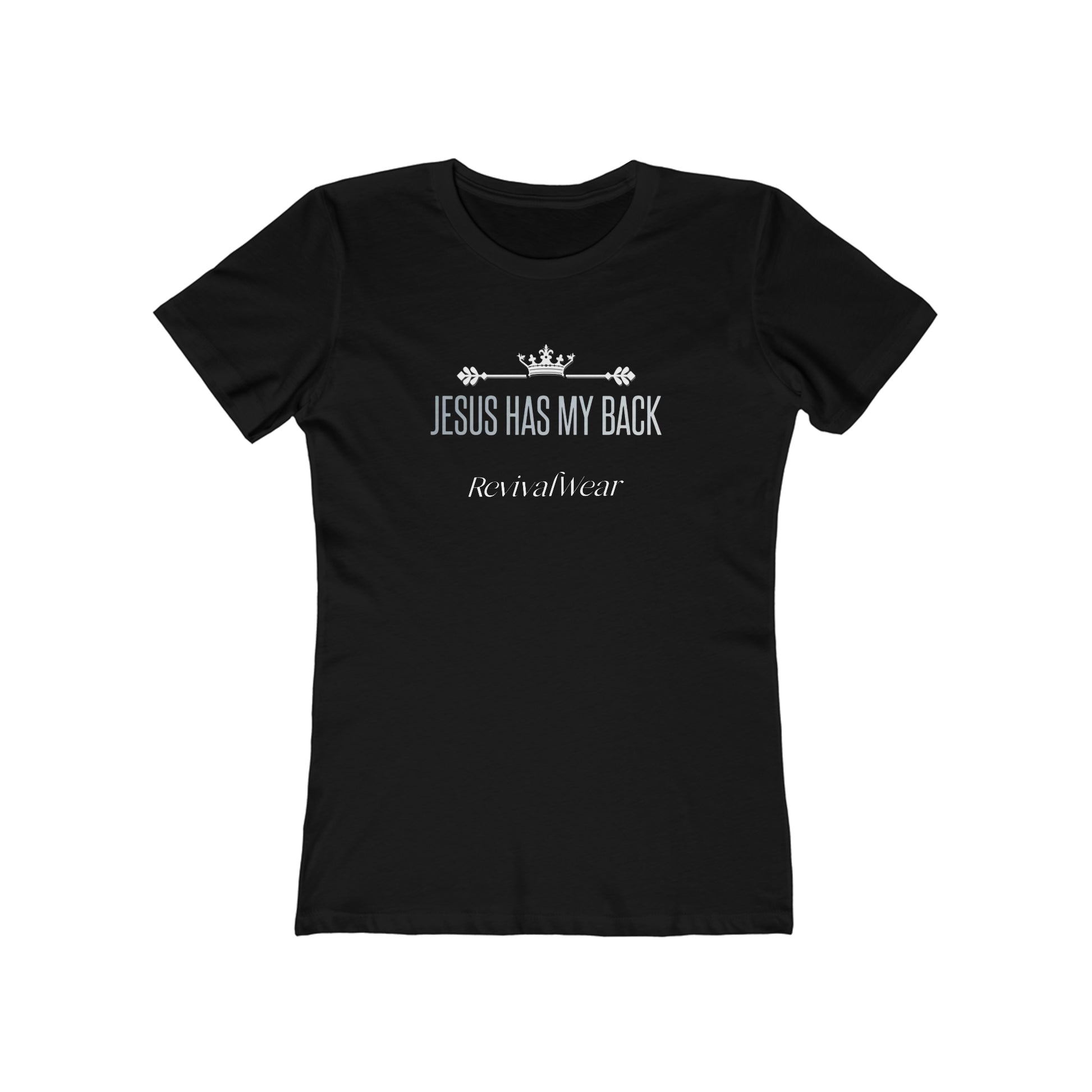 Jesus Has my Back Women's The Boyfriend Tee