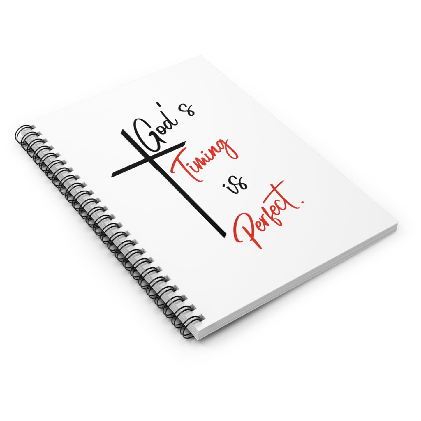 God's Timing is Perfect Christian Notebook - Ruled Line