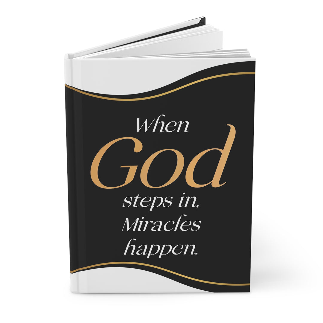 When God Steps In Hardcover Journal — Christian Inspirational Notebook for Prayer & Gratitude