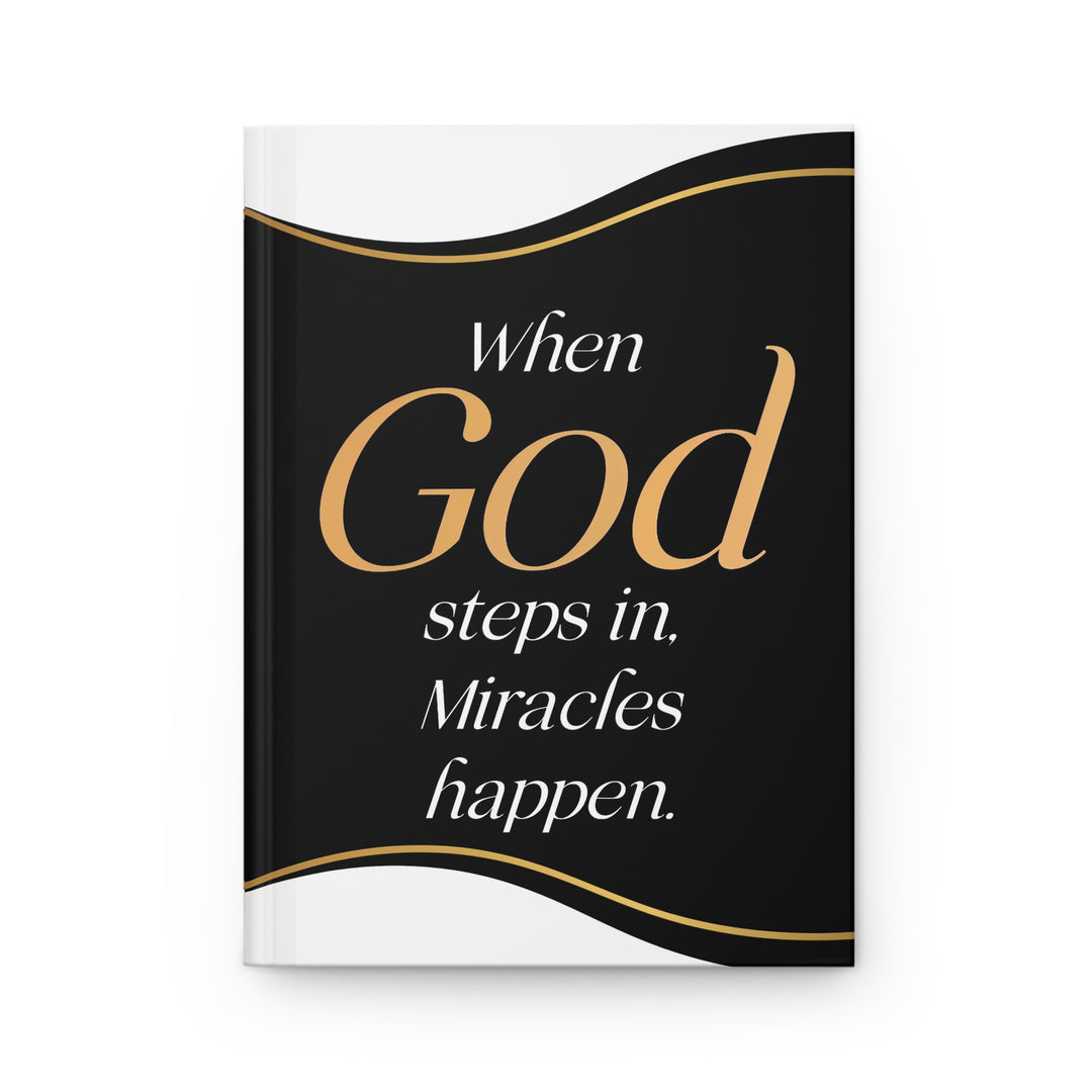 When God Steps In Hardcover Journal — Christian Inspirational Notebook for Prayer & Gratitude
