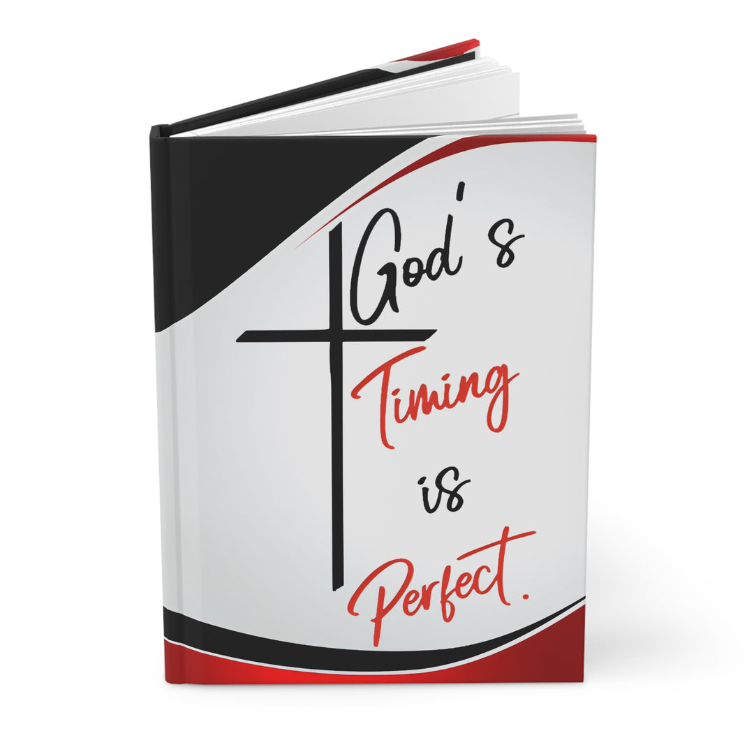 God's Timing Is Perfect Hardcover Journal — Christian Faith Prayer Notebook