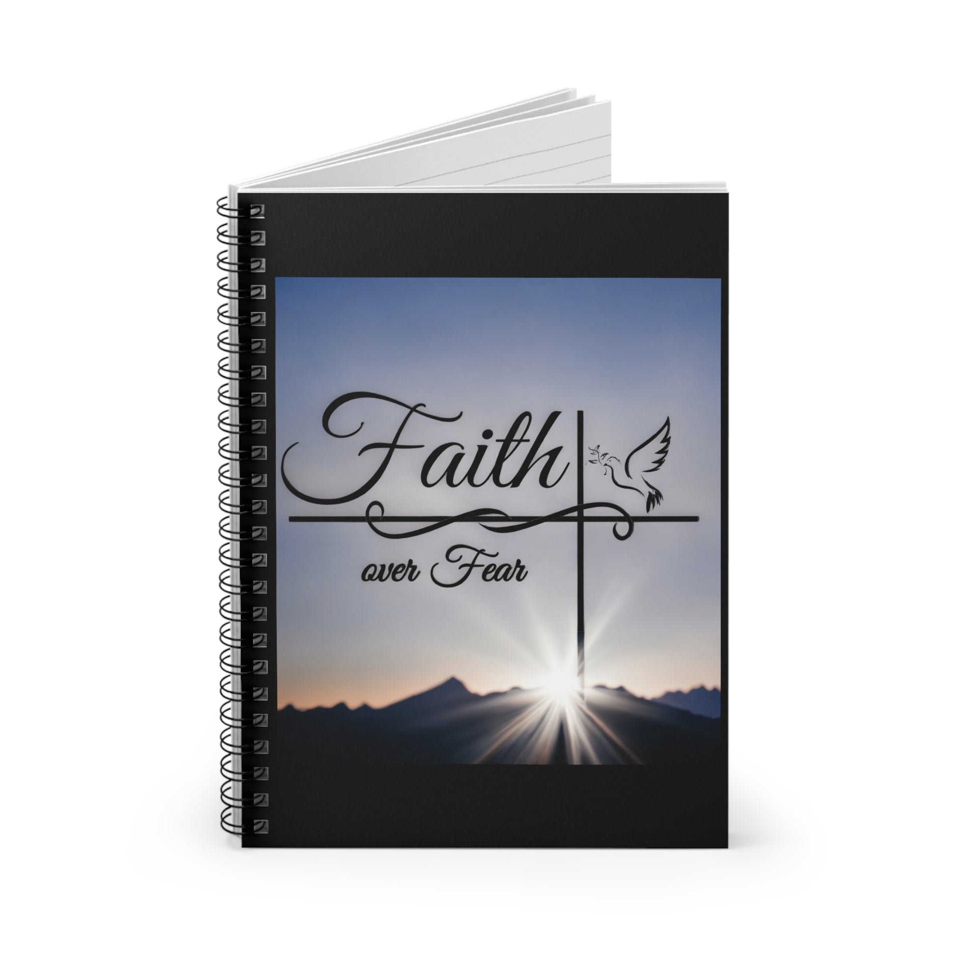 Faith over Fear Spiral Notebook - Ruled Line