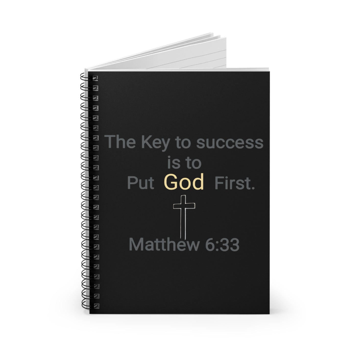 Put God First Christian Notebook Ruled Line | RevivalWear Brand