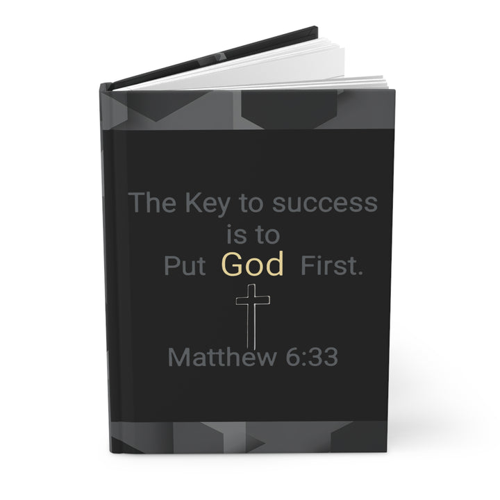 "The Key to Success is to Put God First" Matthew 6:33 Christian Prayer Notebook