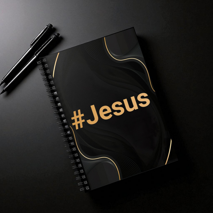 #Jesus Spiral Notebook - Ruled Line, Inspirational Journal, Faith-based Notepad, Christian Gift, Prayer Journal, Study Planner