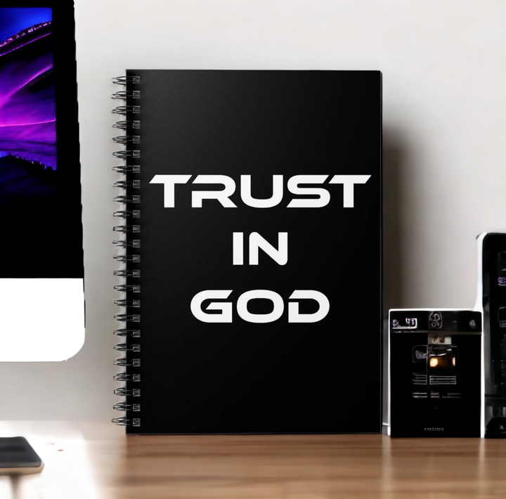 Trust in God Spiral Notebook — Inspirational Christian Ruled Journal