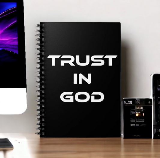 Trust in God  Spiral Christian Notebook  - Ruled Line