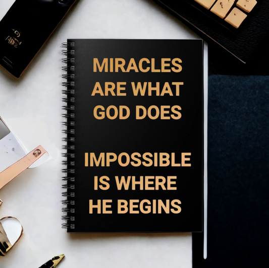 Miracles are what God does Christian Notebook - Ruled Line