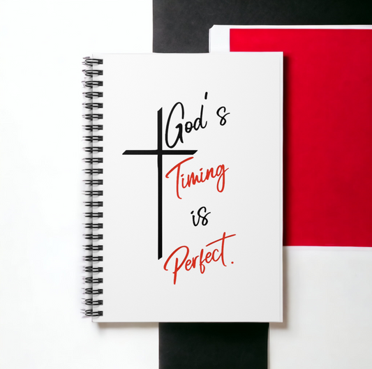 God's Timing is Perfect Christian Notebook - Ruled Line