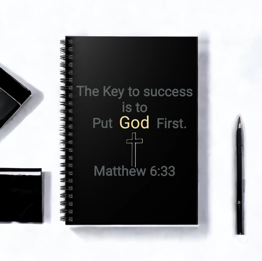 Put God First Christian Notebook Ruled Line | RevivalWear Brand