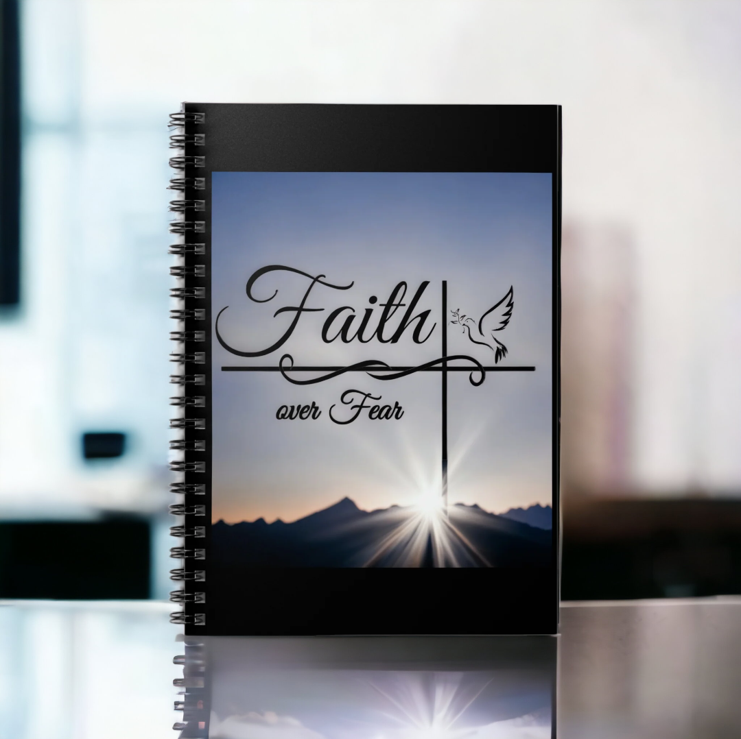 Faith over Fear Spiral Notebook - Ruled Line