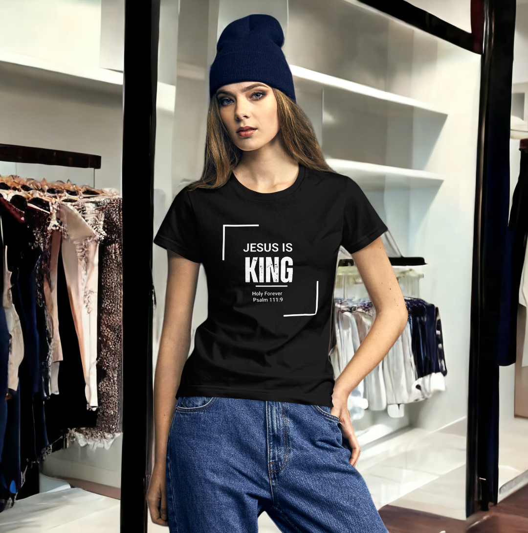 Jesus is King Women's short sleeve Christian T-Shirt
