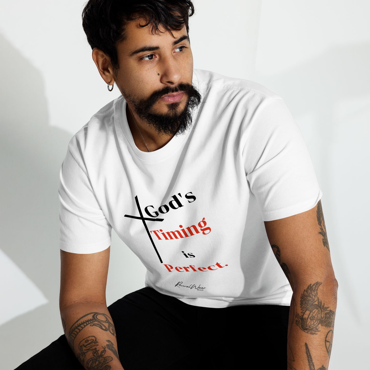 God's Timing is Perfect premium heavyweight tee