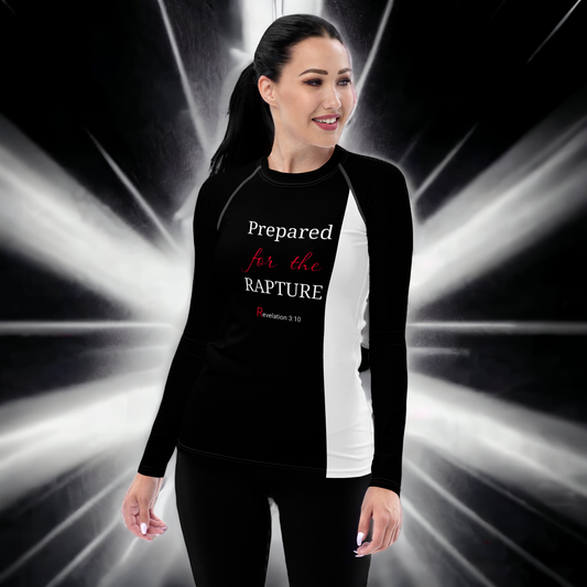 Prepared for the Rapture Women's Rash Guard