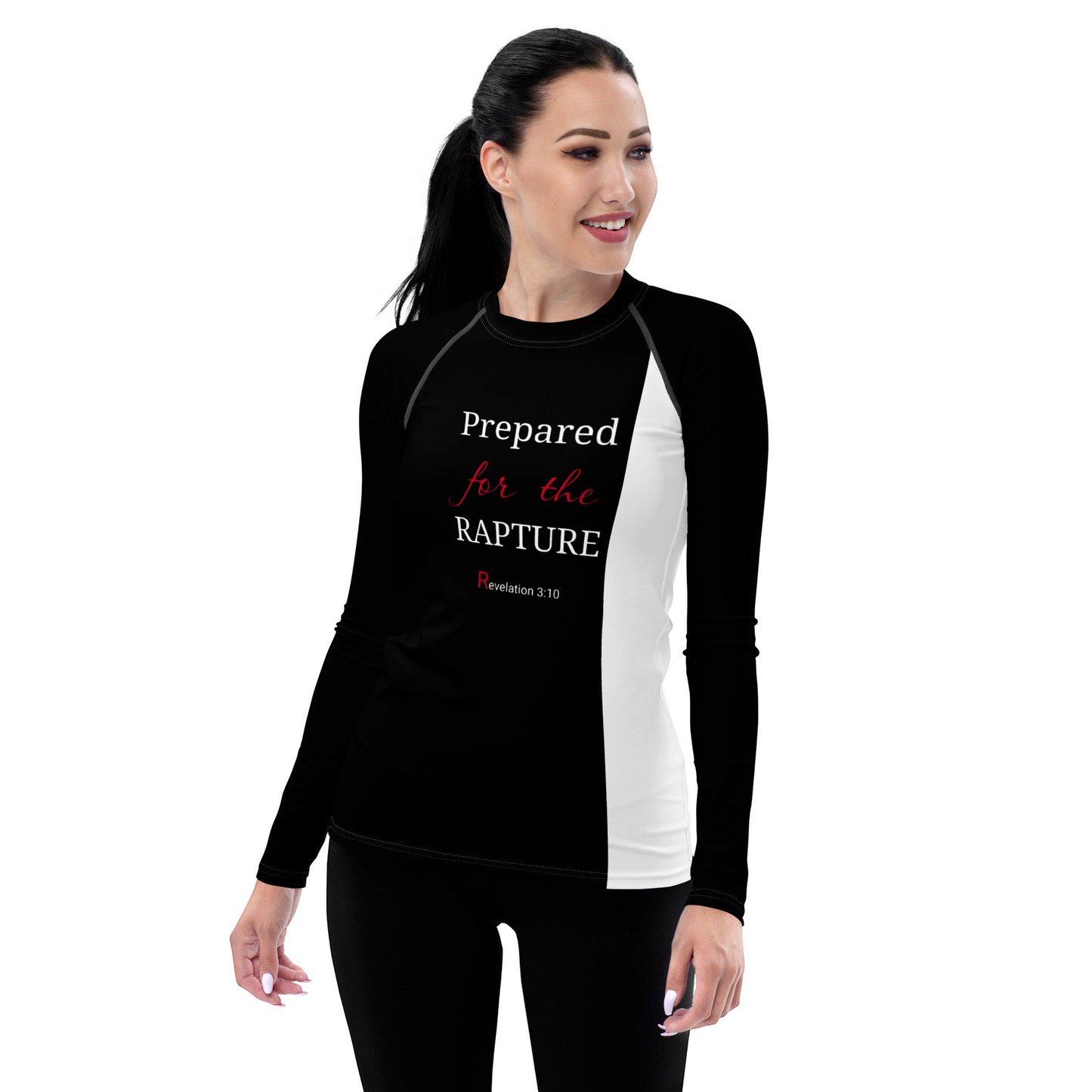 Prepared for the Rapture Women's Rash Guard