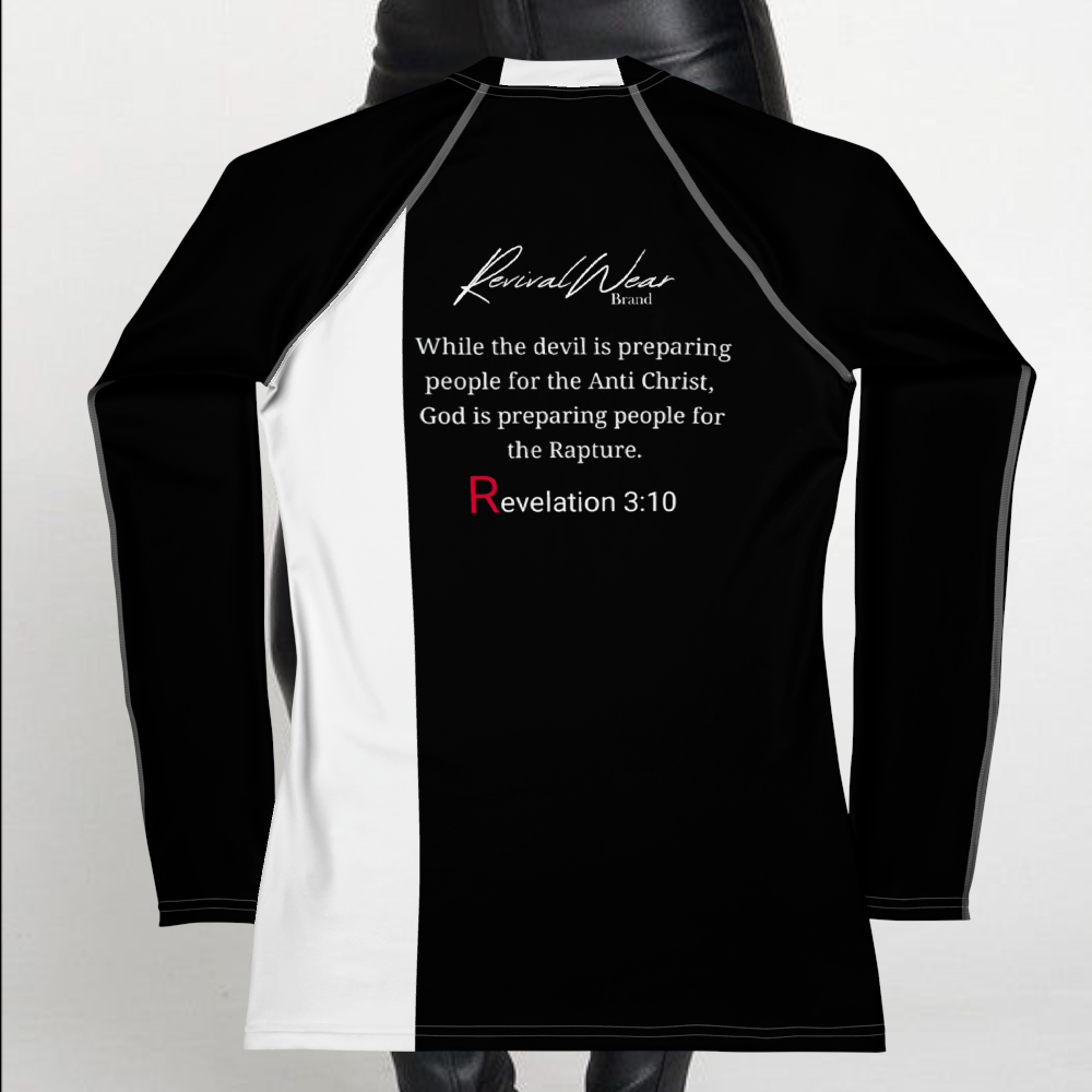 Prepared for the Rapture Women's Rash Guard