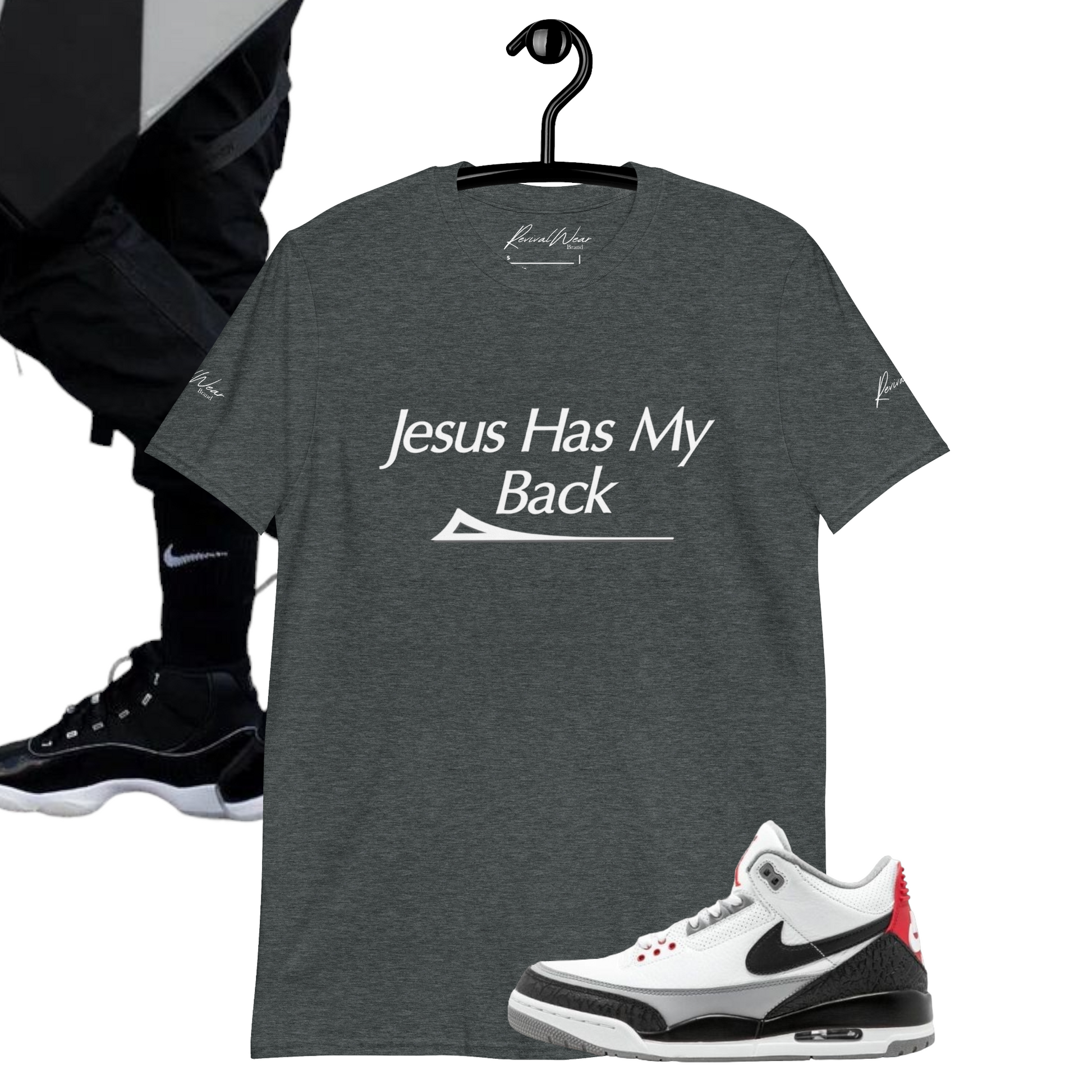 Jesus has my back Short-Sleeve Christian T-Shirt