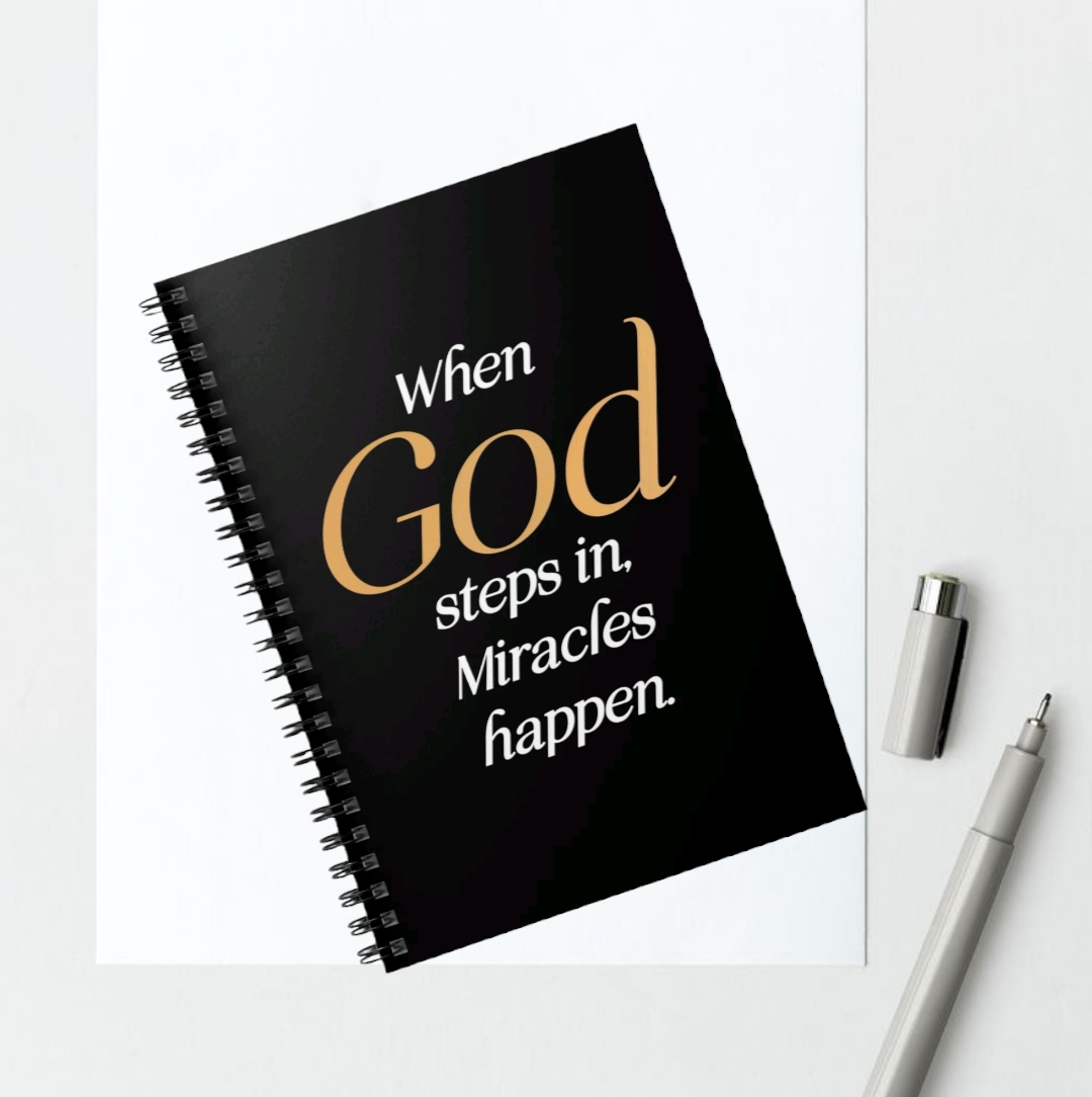 When God steps in Christian Notebook 